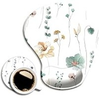 Dooke Ergonomic Mouse Pad With Gel Wrist Support - Plants